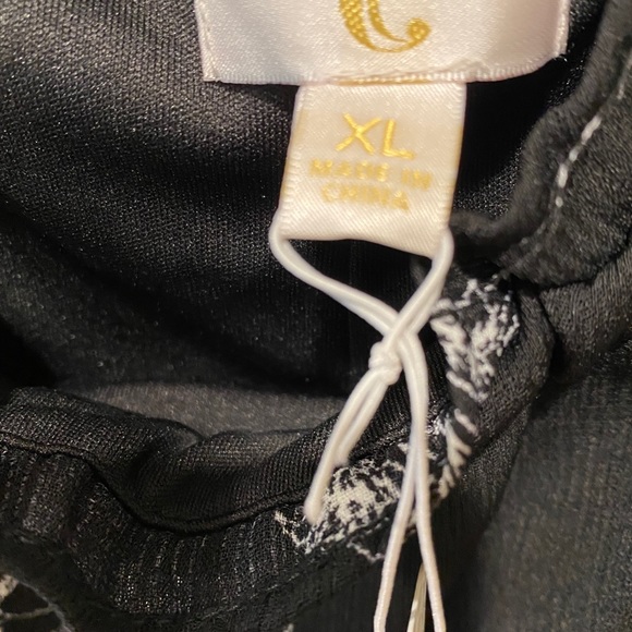 Cactus Flower Black Floral Print Dress- XL - Picture 2 of 6